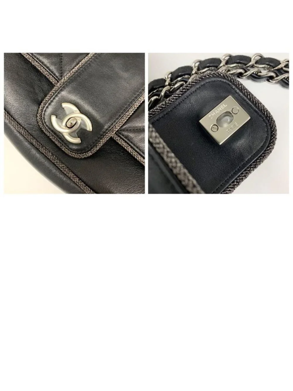Chanel Quilted Lambskin Turnlock Shoulder Bag